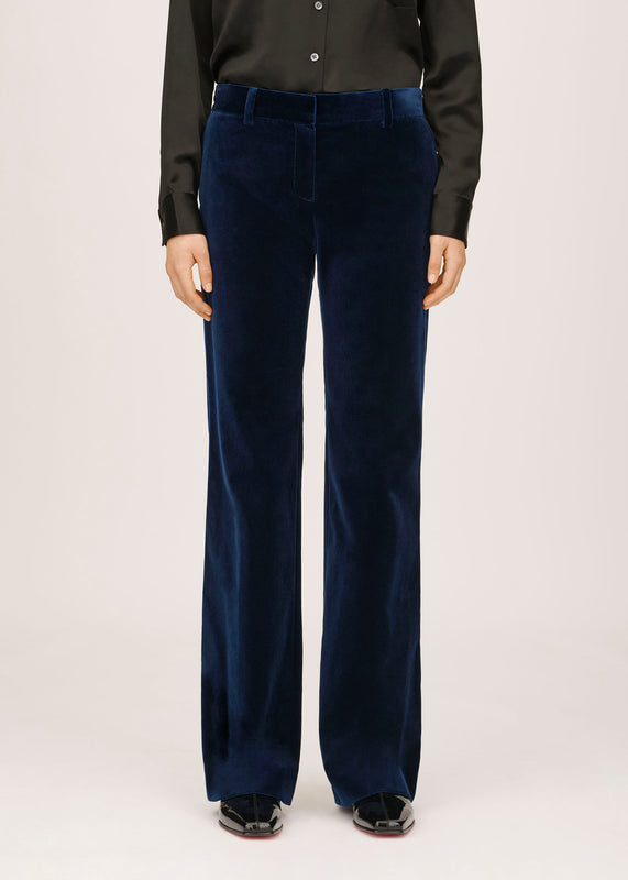Bella Freud Shop The Velvet 1976 Trouser In Dark Marine