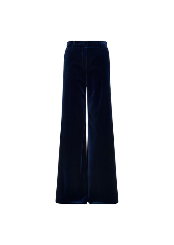 bella freud Shop the Velvet Bianca Trouser in Dark Marine
