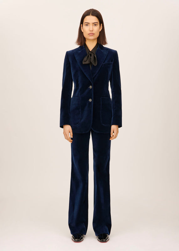 Bella Freud Shop The Velvet Saint James Jacket In Dark Marine
