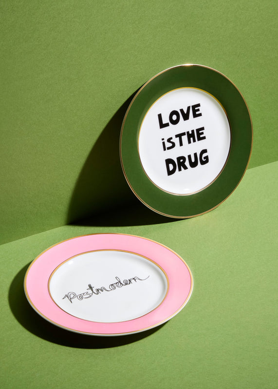 Bella Freud Side Plate Set - Love Is The Drug/Postmodern