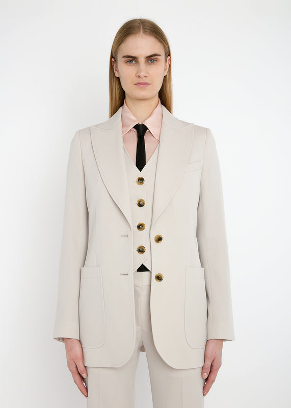 Bella Freud ST. JAMES JACKET CAVALRY TWILL | DOVE | 6 – Bella Freud