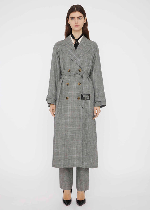 Bella Freud SUMMER TRENCH COAT | PRINCE OF WALES CHECK | 6 – Bella Freud