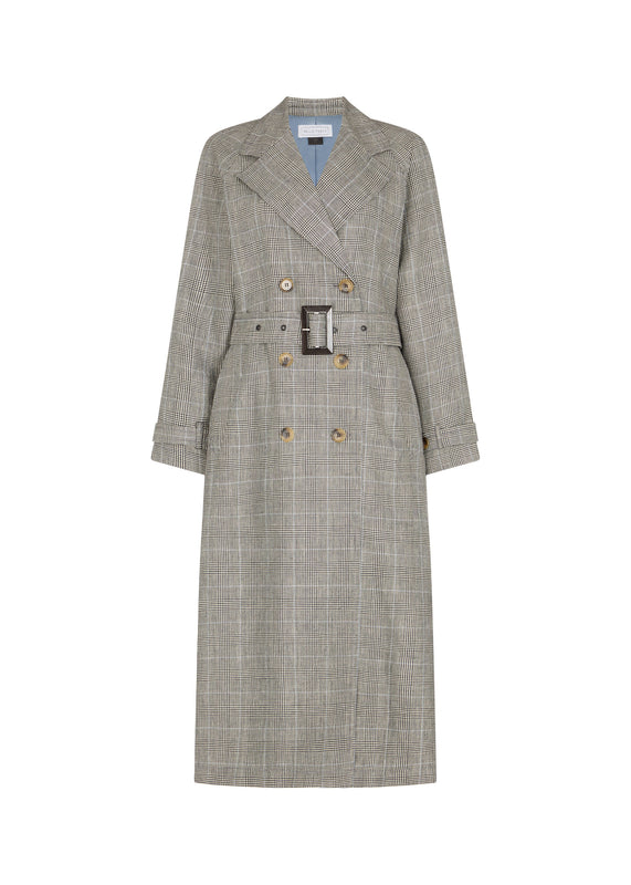 bella freud SUMMER TRENCH COAT | PRINCE OF WALES CHECK | 6 – Bella Freud