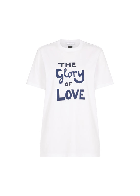 bella freud THE GLORY OF LOVE UNISEX T-SHIRT | WHITE MULTI | XS – Bella Freud