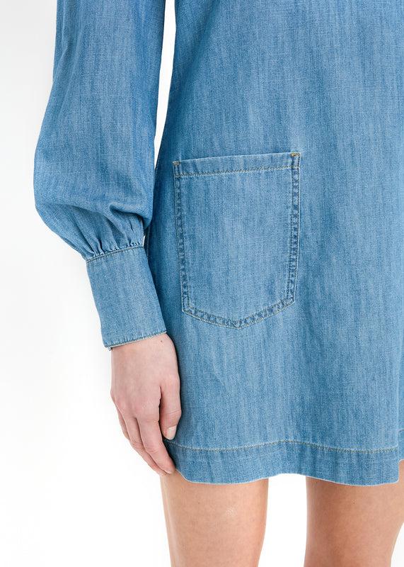 Bella Freud VALLEY OF THE DOLLS DRESS | WASHED CHAMBRAY | 6 – Bella Freud