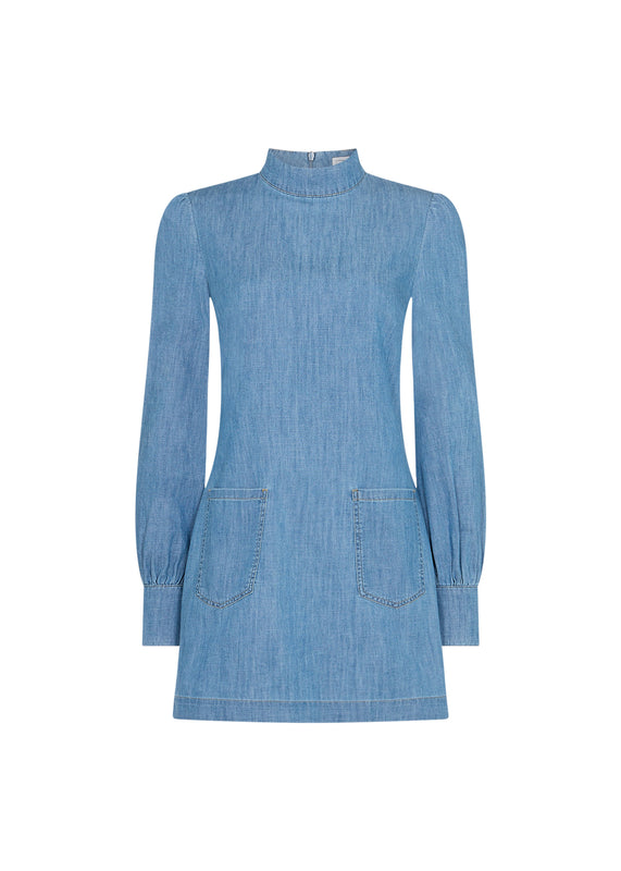 bella freud VALLEY OF THE DOLLS DRESS | WASHED CHAMBRAY | 6 – Bella Freud
