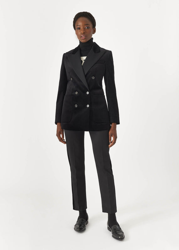 Bella Freud Velvet Bianca Jacket In Black L Bella Freud