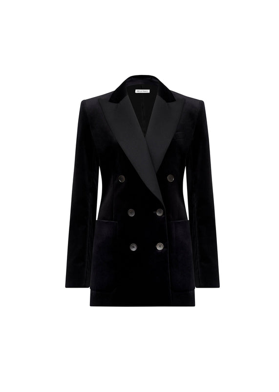 bella freud Velvet Bianca Jacket in Black l Bella Freud