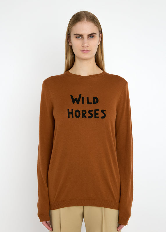 Bella Freud WILD HORSES JUMPER | BROWN | XS – Bella Freud