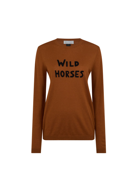 bella freud WILD HORSES JUMPER | BROWN | XS – Bella Freud