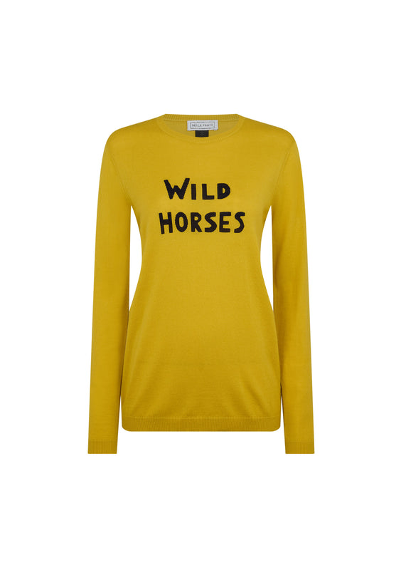 bella freud WILD HORSES JUMPER | YELLOW | XS – Bella Freud