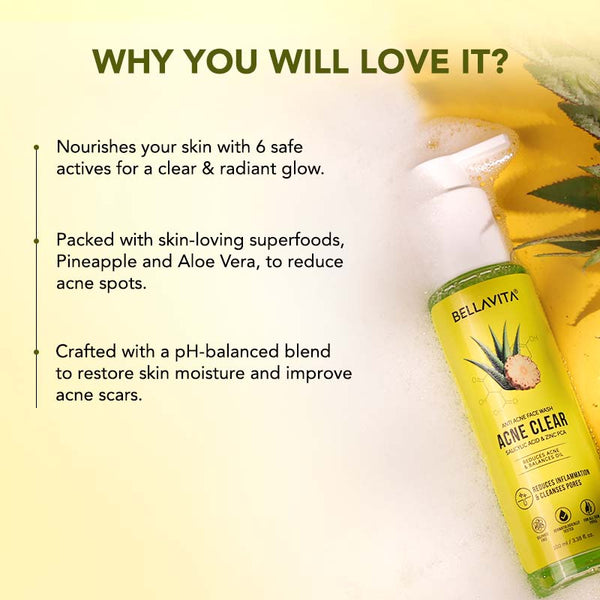 Bella Vita Anti Acne Face Wash - 100ml