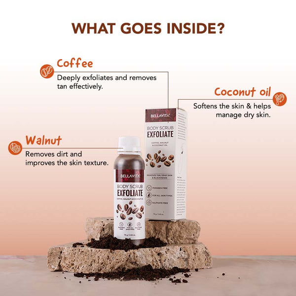 Bella Vita Exfoliating Coffee Body Scrub - 75g