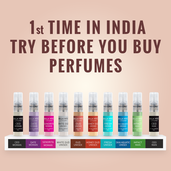 Bella Vita Luxury Perfume Trial Pack - 10 X 5ml