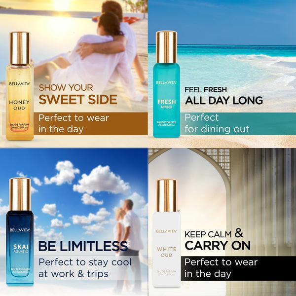 Bella Vita Luxury Unisex Perfume Gift Set - 4 X 20ml