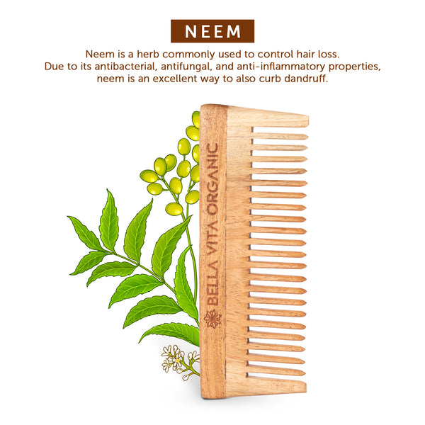 Bella Vita Neem Wooden Wide Tooth Comb