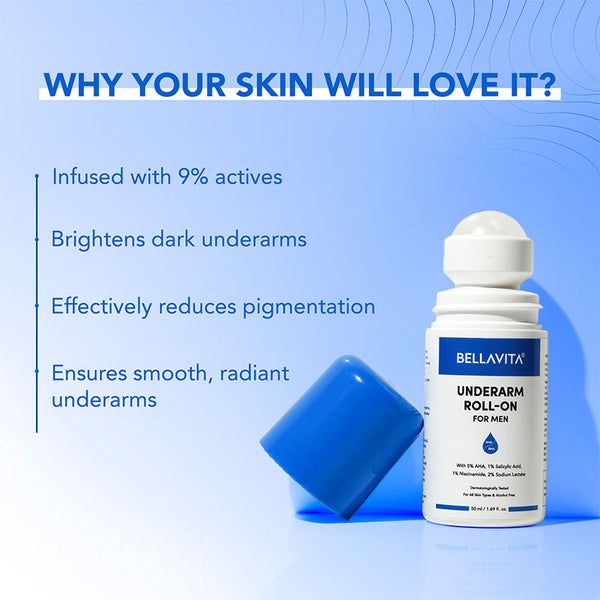 Bella Vita Underarm Roll On For Men - 50ml