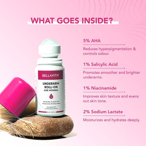 Bella Vita Underarm Roll On For Women - 50ml