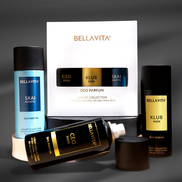 Bella Vita Deodorant Gift Set For Men (Pack Of 3) - 150ml Each