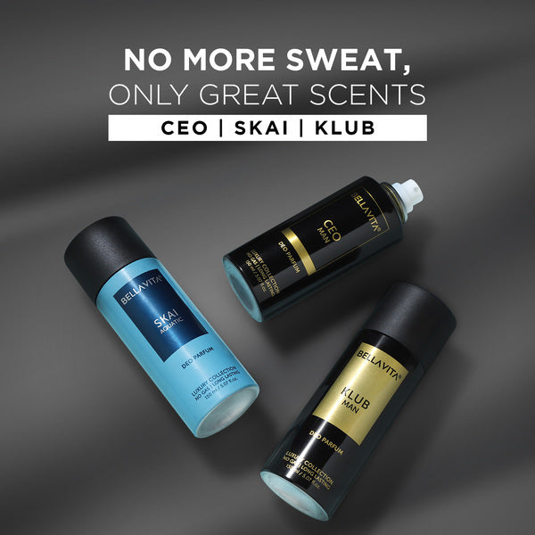 Bella Vita Deodorant Gift Set For Men (Pack Of 3) - 150ml Each