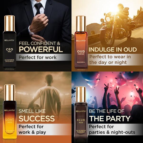 Bella Vita Luxury Perfume Gift Set For Men - 4 X 20ml