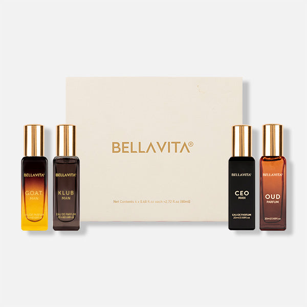 bella vita Luxury Perfume Gift Set For Men - 4 x 20ml