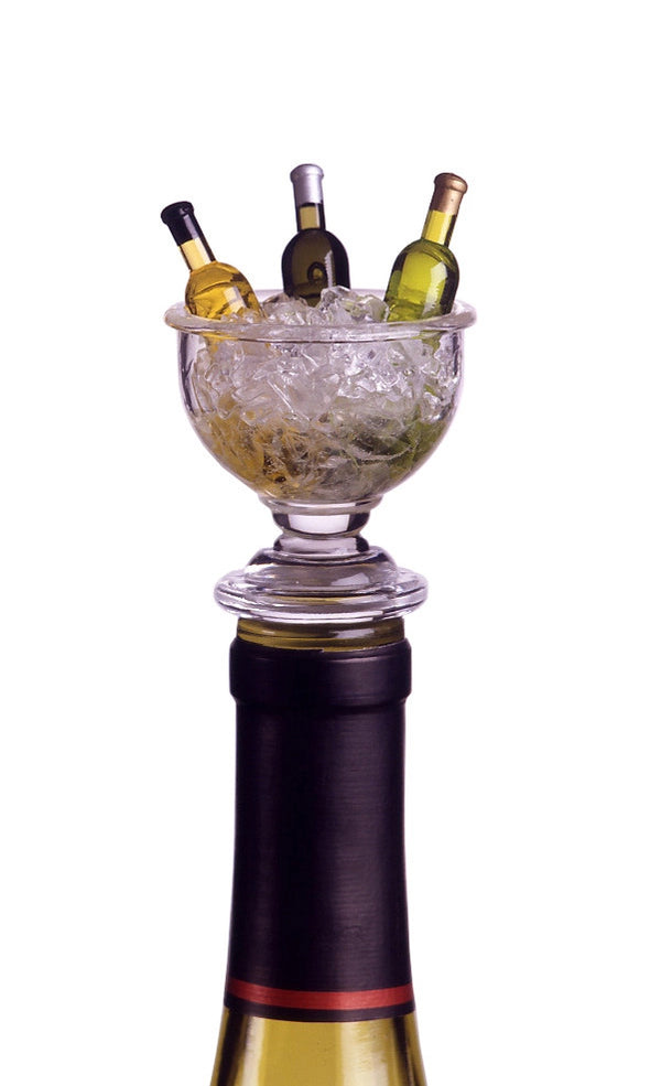 bellápierre Acrylic Mini "Wine Chiller" Bottle Stoppers