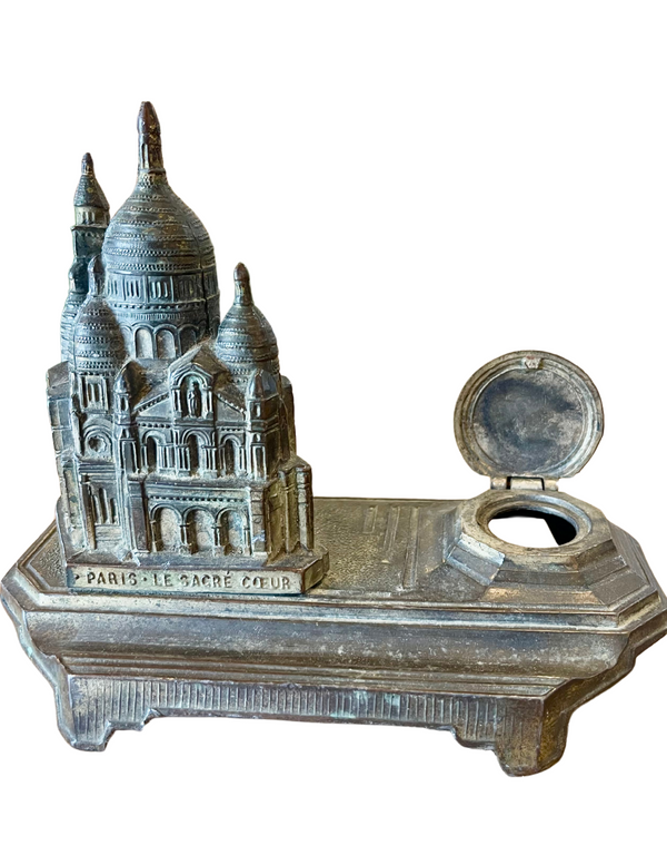 Bellápierre Antique French Cast Iron Inkwell – Sacré-Cœur | Art Deco