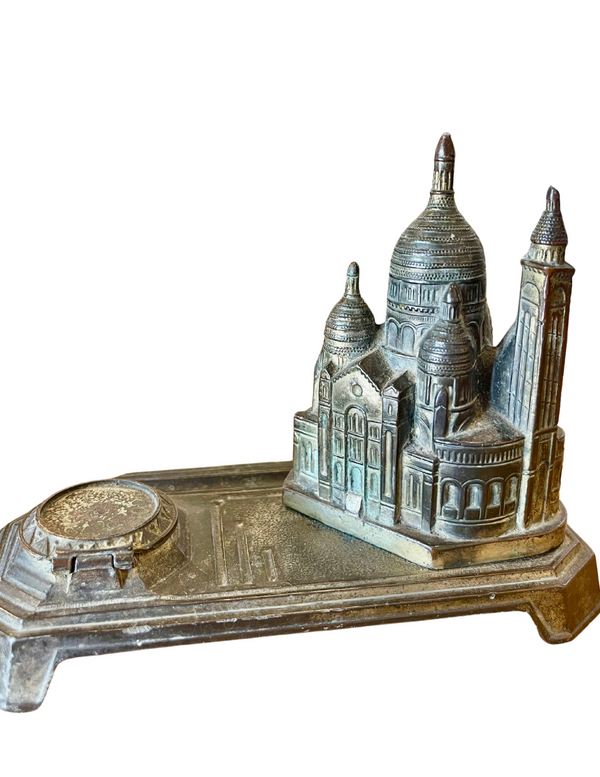 Bellápierre Antique French Cast Iron Inkwell – Sacré-Cœur | Art Deco