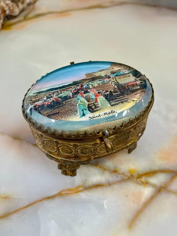 bellápierre Antique French Jewelry Box – Saint-Malo Souvenir