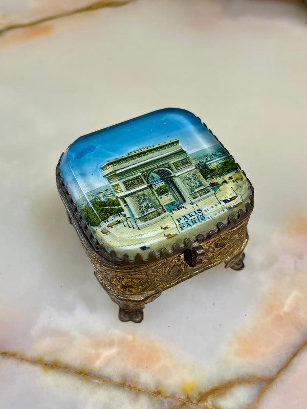 bellápierre Antique French Trinket Box – Arc de Triomphe Souvenir