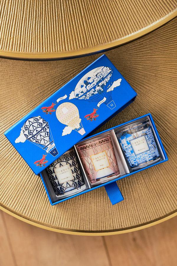 bellápierre Baobab Collection Trio Travel Candles - Manhattan Paris & Mykonos