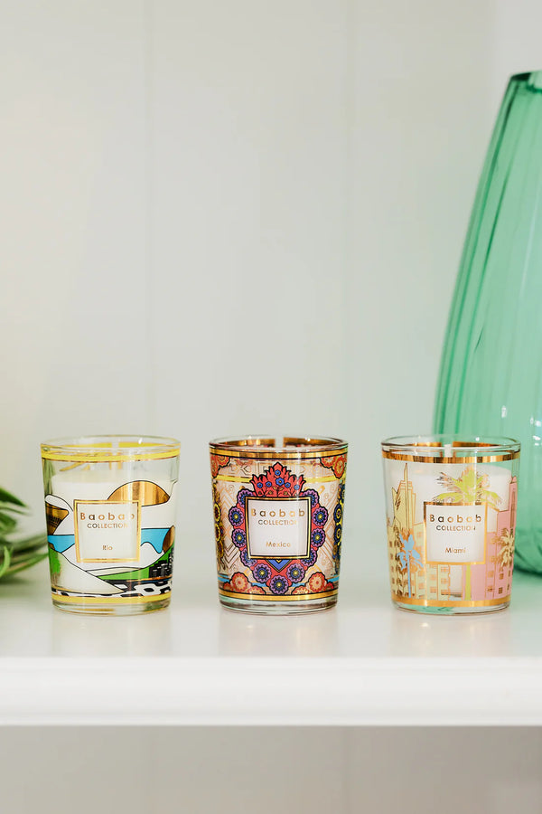 Bellápierre Baobab Collection Trio Travel Candles - Rio Mexico & Miami