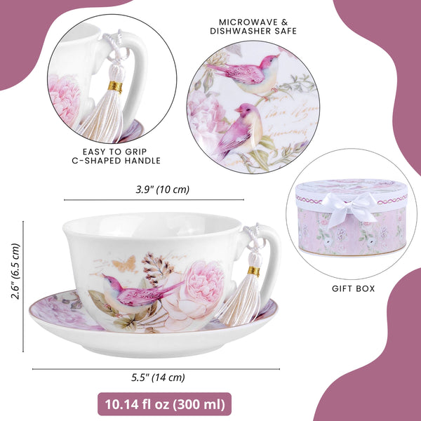 Bellápierre Dream Garden Cup & Saucer Gift Set
