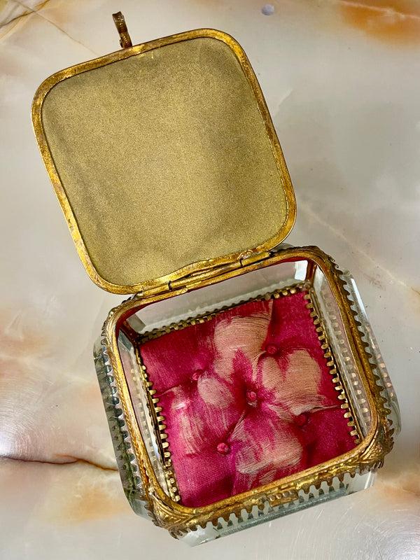Bellápierre Edwardian French Glass Jewelry Casket