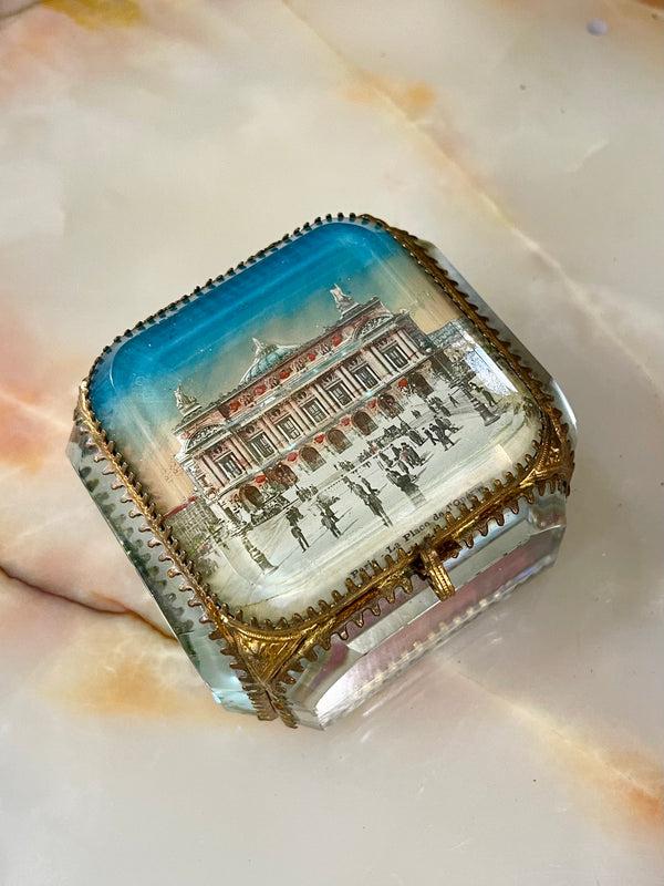 bellápierre Edwardian French Glass Jewelry Casket
