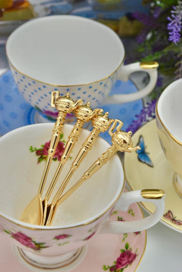 Bellápierre Gold Plated Spoon With Teapot Handles