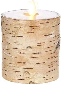 Bellápierre Moving Flame Birch Pillar Candles