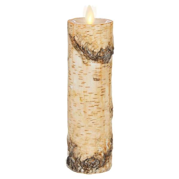 Bellápierre Moving Flame Birch Pillar Candles