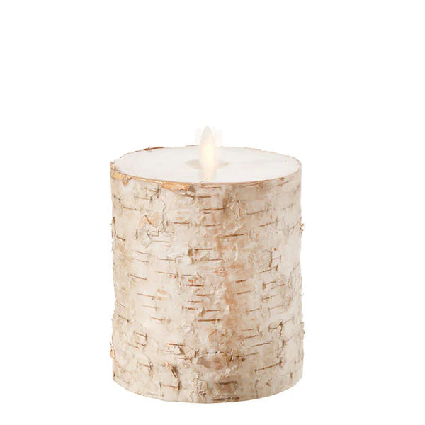 Bellápierre Moving Flame Birch Pillar Candles