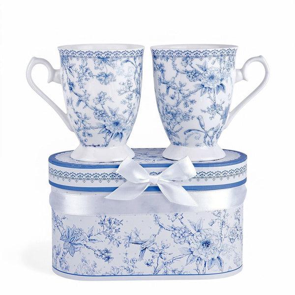 bellápierre Set of 2 "Jardin Bleu" Tea & Coffee Mug