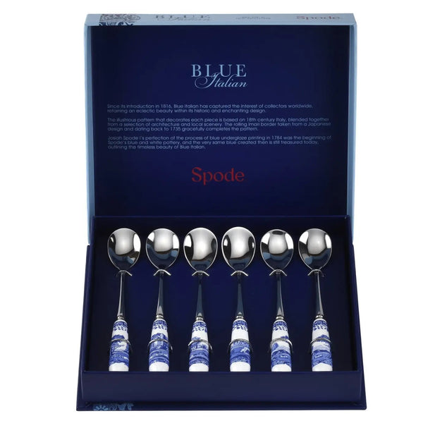 bellápierre Spode Blue Italian Set of 6 Teaspoons