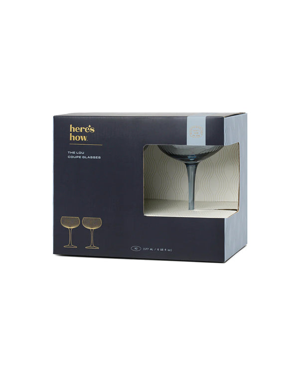 Bellápierre THE LOU COUPE GLASS - SET OF 2 BLUE