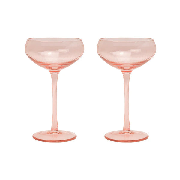 bellápierre THE LOU COUPE GLASS - SET OF 2 BLUSH