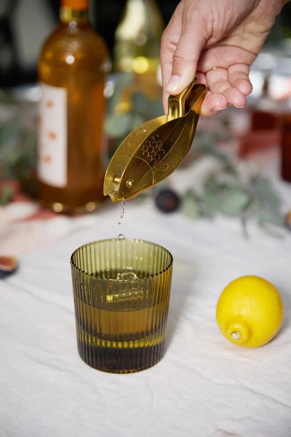 Bellápierre THE SCOUT LOWBALL GLASS - SET OF 2 OLIVE