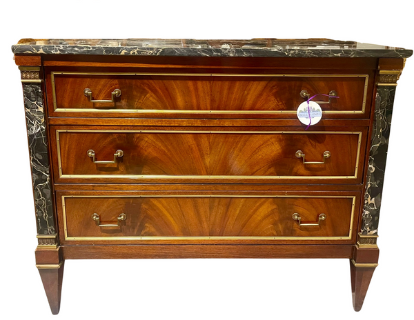 bellápierre Vintage Marble "Flame Wood" Console