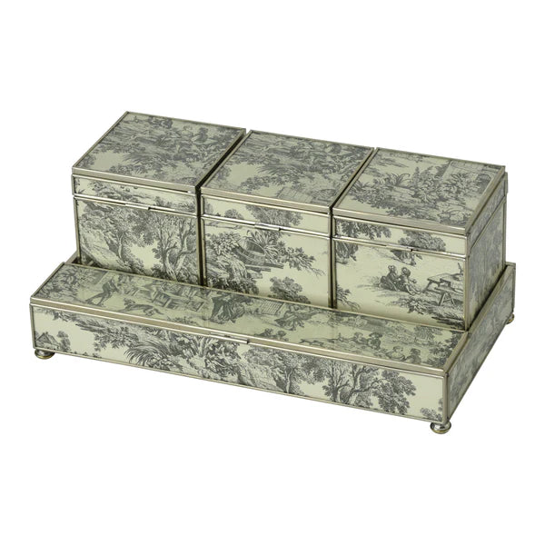 bellápierre Black Toile Three Box Vanity Set – JM Piers