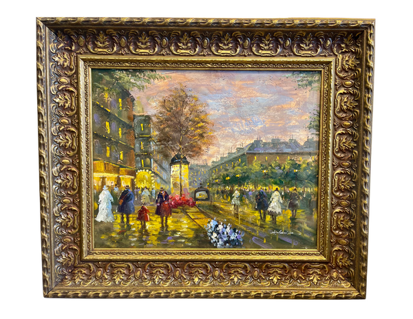 Bellápierre Boulevard En Lumière” | Vintage French Signed Oil Painting | 1960s