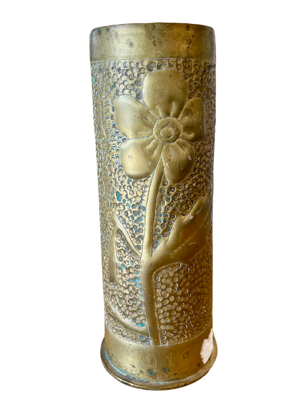 bellápierre Fleur de Guerre – 1916 WWI French Artillery Trench Art Shell