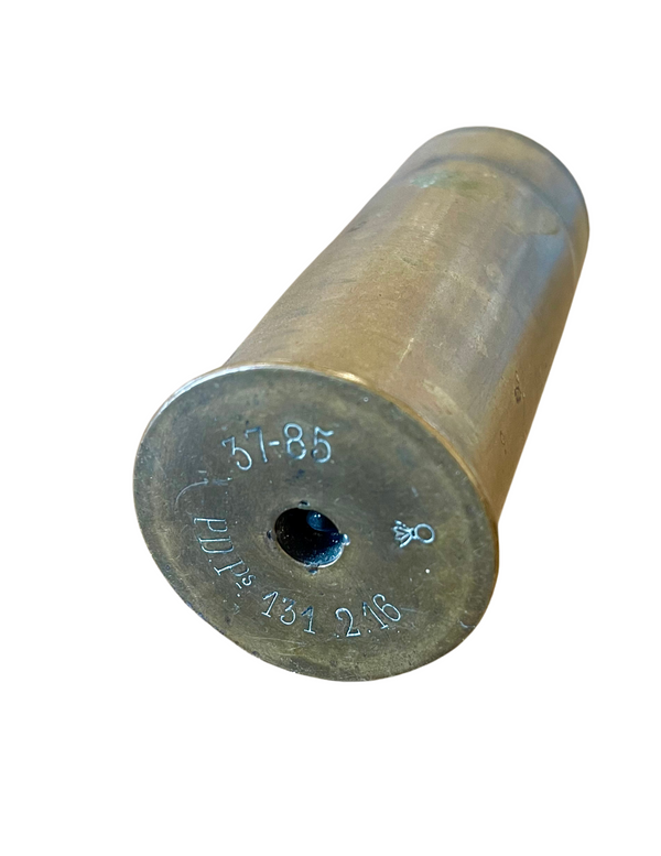 Bellápierre French WWI 37mm Pom-Pom Trench Art Bud Vase – Floral Relief